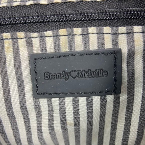 Brandy Melville Black Leather Backpack Drawstring - Picture 11 of 15
